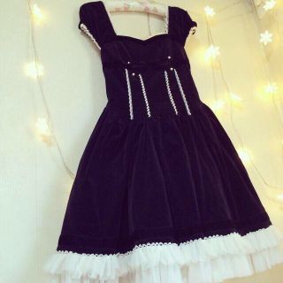 アンジェリックプリティー(Angelic Pretty)のAP*別珍OPチョーカーセット(ひざ丈ワンピース)