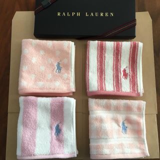 ラルフローレン(Ralph Lauren)の4枚⭐︎タオルハンカチ⭐︎ラルフローレン 新品 ギフト(ハンカチ)