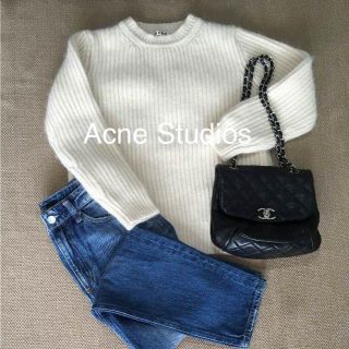 アクネ(ACNE)のAcne Studios アンゴラクルーネックセーター　ＸＳ(ニット/セーター)