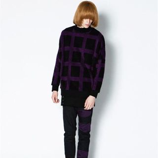 シャリーフ(SHAREEF)のFRAME CHECK HIGH NECKED DOLMAN L/S(スウェット)