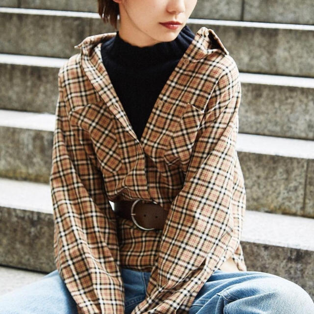 moussy CLASSIC CHECK BIG SHIRT