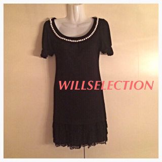 ウィルセレクション(WILLSELECTION)のWILLSELECTION黒ワンピース(ミニワンピース)