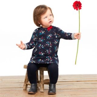 プチバトー(PETIT BATEAU)のプチバトー☆【新品】36M チュビックフラワープリントワンピース(ワンピース)