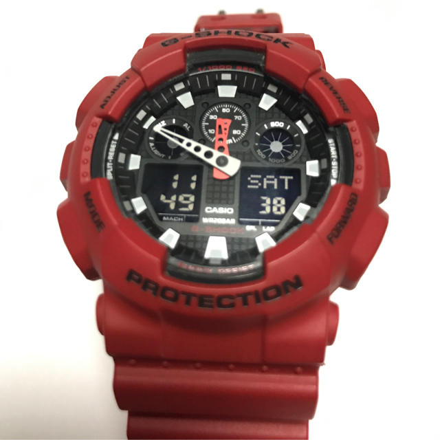 G-SHOCK(ジーショック)のG-SHOCK  GA-100B-4AJF RED メンズの時計(腕時計(アナログ))の商品写真