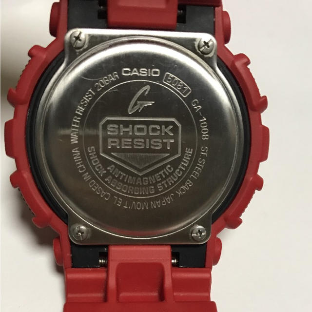 G-SHOCK(ジーショック)のG-SHOCK  GA-100B-4AJF RED メンズの時計(腕時計(アナログ))の商品写真