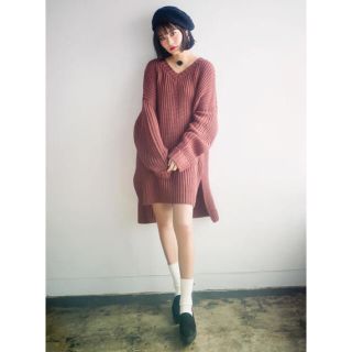 マウジー(moussy)のニットワンピ ニットワンピース dazzlin EMODA NICE CLAUP(ニット/セーター)