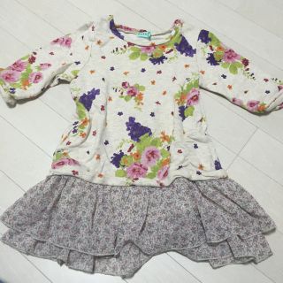 ハッカキッズ(hakka kids)のhakka kids☆花柄チュニックsize100(ワンピース)