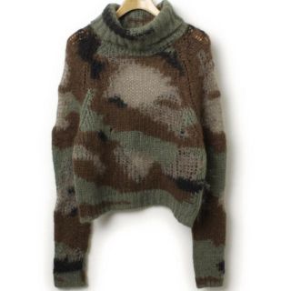 ディーゼル(DIESEL)の美品 ディーゼル 16FW カモフラ ニットXS(ニット/セーター)