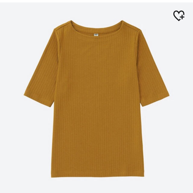 UNIQLO(ユニクロ)のUNIQLO＊リブボートネックT レディースのトップス(Tシャツ(長袖/七分))の商品写真