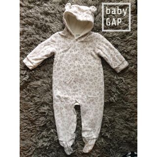 ベビーギャップ(babyGAP)のくま耳 babyGAP 70 ベビーカバーオール ボティオール アニマル柄(カバーオール)