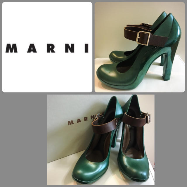 Marni(マルニ)の定価5万♡マルニ♡モスグリーン ラバー パンプス♡ レディースの靴/シューズ(ハイヒール/パンプス)の商品写真