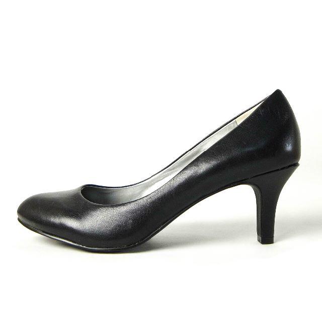 送料無料US輸入 本革 プレーントウ パンプス ブラック 26.5cm 黒 レディースの靴/シューズ(ハイヒール/パンプス)の商品写真