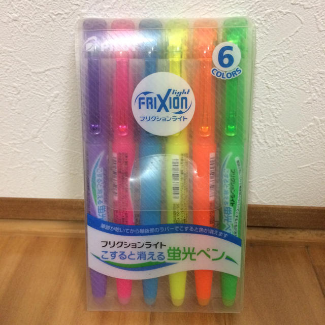 PILOT(パイロット)の消せる蛍光ペン フリクション 6色セット インテリア/住まい/日用品の文房具(ペン/マーカー)の商品写真