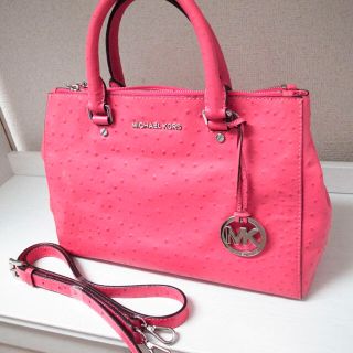 マイケルコース(Michael Kors)のローズ様専用♡マイケルコース 2wayバッグ オーストリッチ ピンク 財布(ハンドバッグ)