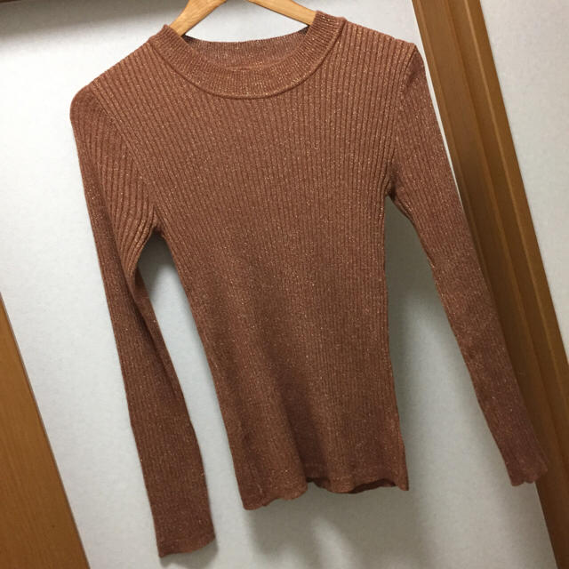 INGNI(イング)の今期♡INGNIラメリブつまり衿長袖ニット レディースのトップス(ニット/セーター)の商品写真