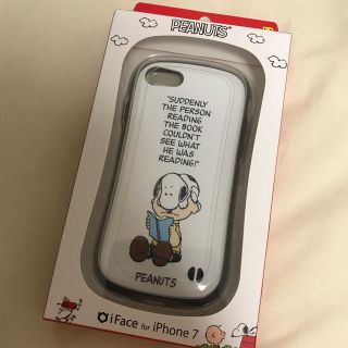 スヌーピー(SNOOPY)のiPhone7 iFace ケース スヌーピー ホワイト(iPhoneケース)