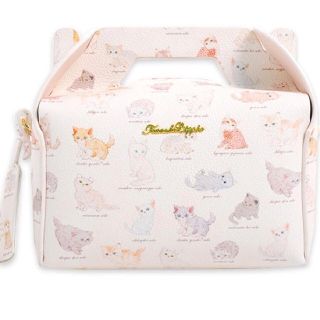 フランシュリッペ(franche lippee)のダンソンポッシュ  オリプリケーキ箱Bag  ねこ図鑑(ショルダーバッグ)