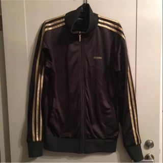 アディダス(adidas)のアディダス ジャージ パーカー ダークグリーン ゴールド Mサイズ(パーカー)