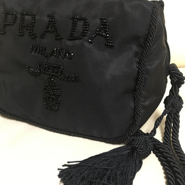 PRADA - 美品 プラダ PRADA ビーズ 刺繍 ショルダー バッグの通販 by ...