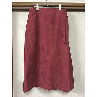 サマンサモスモス(SM2)のボルドー巻きスカート 赤  ラップスカート(ロングスカート)