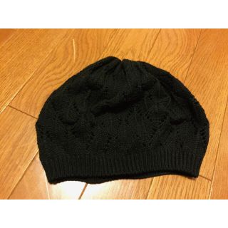 エイチアンドエム(H&M)のH&M/ニットベレー帽/ブラック/オールシーズン/新品/未使用/美品(ハンチング/ベレー帽)