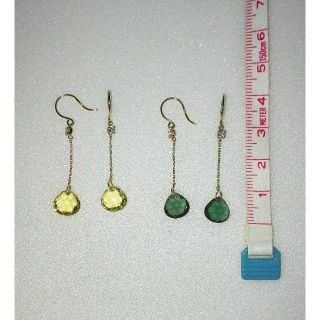 アガット 天然石 チェーン ピアス