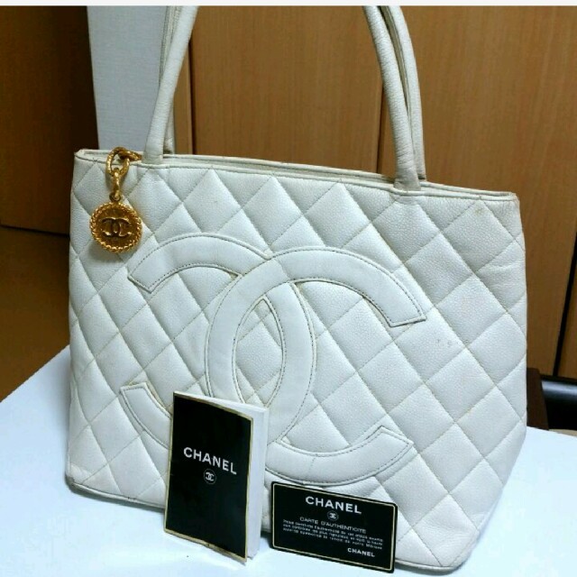 CHANEL - Maryプロフ必見CHANELキャビアスキン「復刻ココマーク」トートバッグ