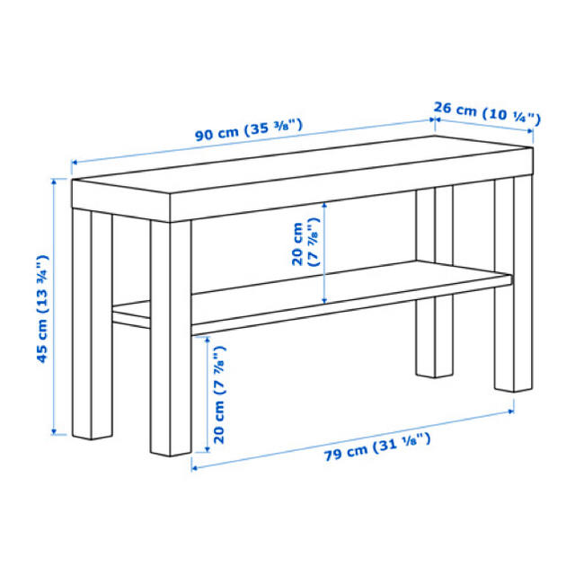 IKEA(イケア)の【IKEA】LACK テレビ台, ブラック, 90x26 cm インテリア/住まい/日用品の収納家具(棚/ラック/タンス)の商品写真