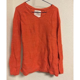 ザラキッズ(ZARA KIDS)のZARA kids ニット オレンジ 128センチ(ニット)