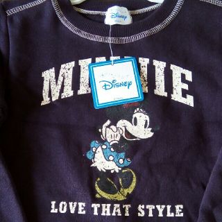 ディズニー(Disney)の新品‼　ディズニーミニー　裏起毛トップス　110 サイズ(Tシャツ/カットソー)