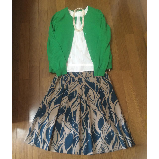 NOLLEY'S(ノーリーズ)の美品 ノーリーズ プリントスカート 日本製 nolleys  レディースのスカート(ひざ丈スカート)の商品写真