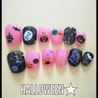 sale★33★Halloweenネイルチップ