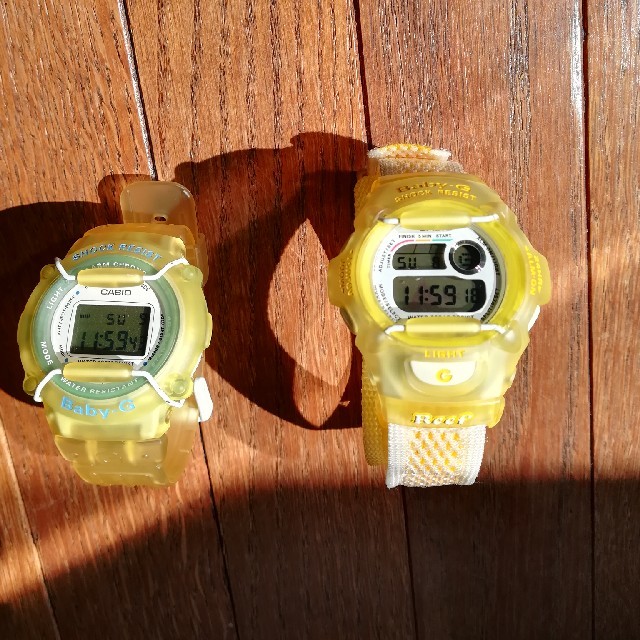 CASIO(カシオ)のbabyG　ベビージー　イエロー　二個セット　電池交換済 レディースのファッション小物(腕時計)の商品写真