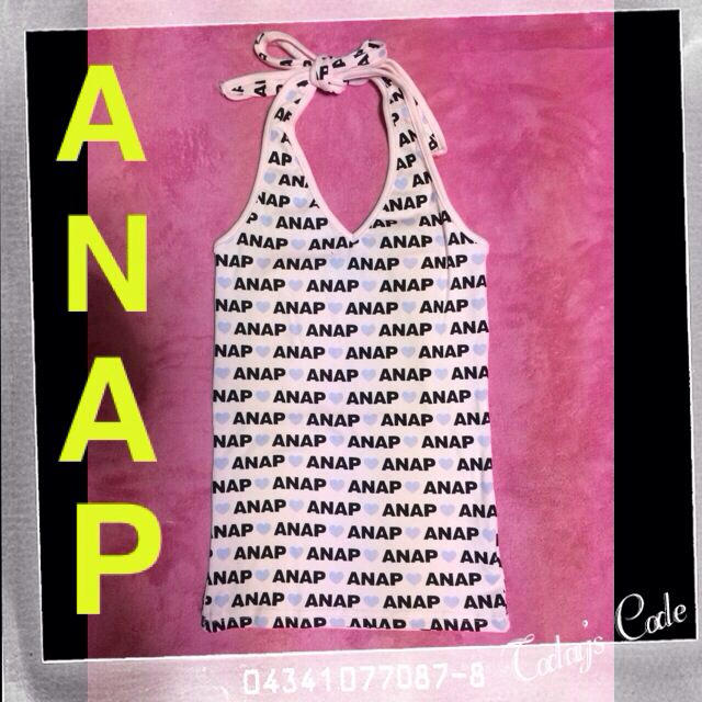 ANAP(アナップ)の総ロゴ柄ホルターネック レディースのトップス(ホルターネック)の商品写真