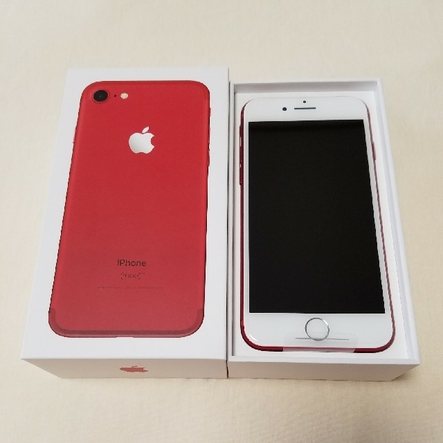 Apple - 10%引 未使用 iphone7 simフリー可能無料 128GB RED 新品