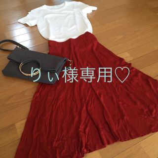 ザラ(ZARA)のザラ ZARA Aライン スカート テラコッタ 色(ひざ丈スカート)