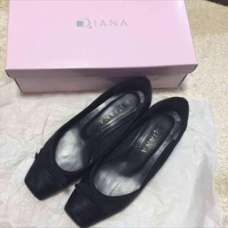 ダイアナ(DIANA)のダイアナ フラットシューズ ぺたんこ バレエシューズ 黒(バレエシューズ)