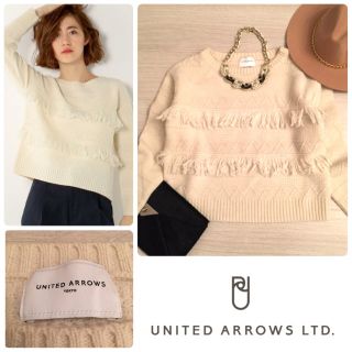 ユナイテッドアローズ(UNITED ARROWS)のUNITED ARROWS ユナイテッドアローズ ウール フリンジニット(ニット/セーター)