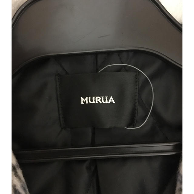 MURUA(ムルーア)のMURAチェックロングコート レディースのジャケット/アウター(ロングコート)の商品写真