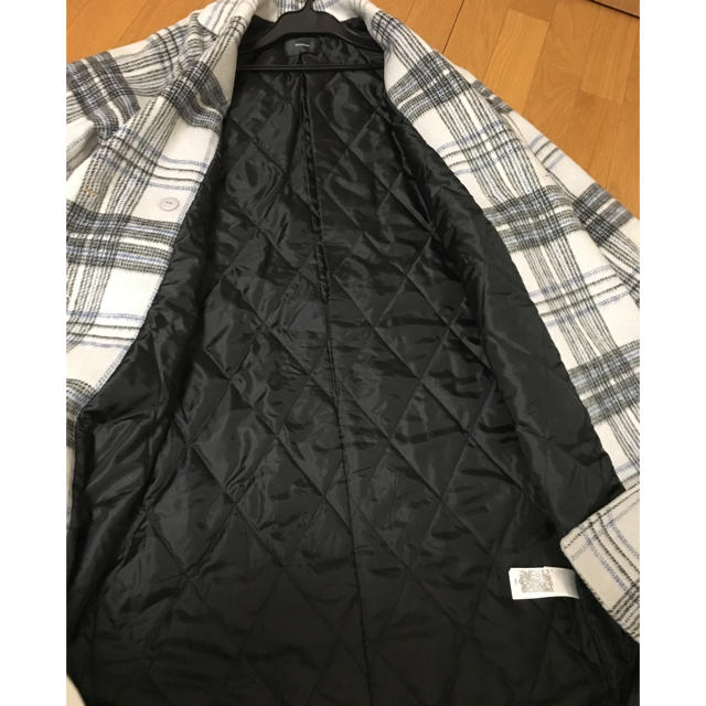 MURUA(ムルーア)のMURAチェックロングコート レディースのジャケット/アウター(ロングコート)の商品写真