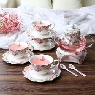 西洋姫系ティーカップ&ソーサー 4客セット 花柄,陶器.食器 お皿の ... 西洋ティー・コーヒーカップセット カップ&ソーサー6客セット 陶器 姫系雜貨