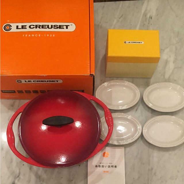 LECREUSET ル・クルーゼ ルクルーゼ 鍋 ココットロンド チェリーレッド鍋/フライパン