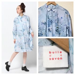 ビュルデサボン(bulle de savon)の【専用】bulle de savon 白かべとミドリワンピース(ひざ丈ワンピース)