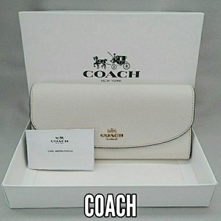 コーチ(COACH)の✨ゆう様専用✨❤️COACH ホワイトレザー 長財布❤️(財布)