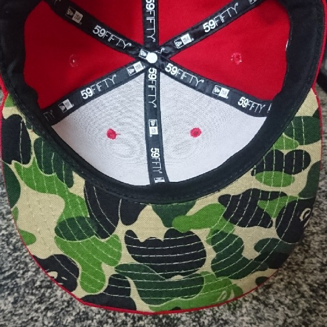 A BATHING APE(アベイシングエイプ)のAPE FACE STA NEWERA CAP メンズの帽子(キャップ)の商品写真