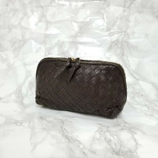 ボッテガヴェネタ(Bottega Veneta)のBOTEGAVENETA  イントレチャ－トポーチ　ダークブラウン(ポーチ)