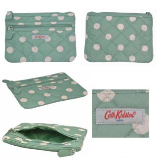 キャスキッドソン(Cath Kidston)の【美品】Cath Kidston キャスキッドソン キルトダブルジップポーチ(ボディバッグ/ウエストポーチ)