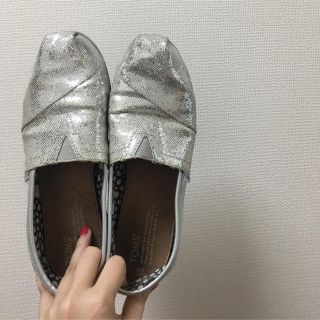 TOMS グリッター(silver)(スリッポン/モカシン)