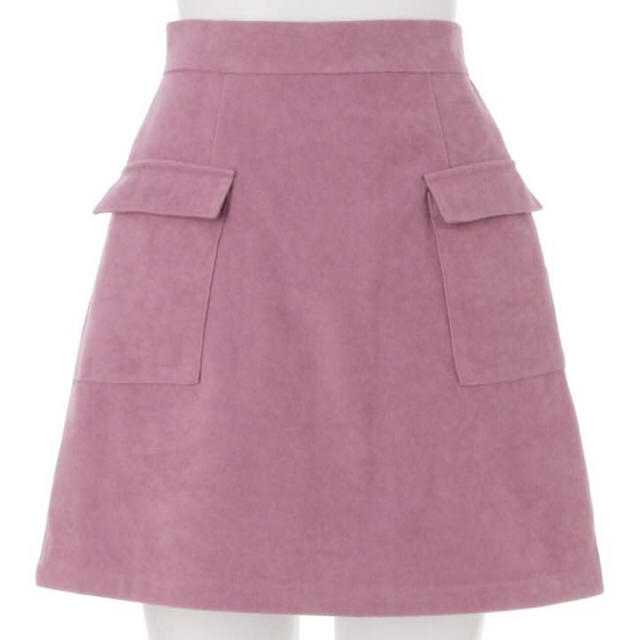 MURUA(ムルーア)のMURUA フロントポケット台形スカート ラベンダー レディースのスカート(ミニスカート)の商品写真