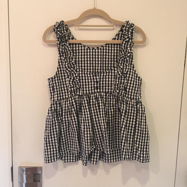 ZARA(ザラ)のZARA チェックフリルトップス❤︎ レディースのトップス(シャツ/ブラウス(半袖/袖なし))の商品写真